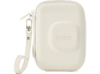 funda camara - fujifilm instax mini liplay case terciopelo cierre de cremallera misty white