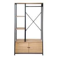 armario 2 puertas con estantes h167 cm - roble