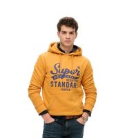 superdry para hombre m2014361a sudadera con capucha standard script amarillo xl casual algodon