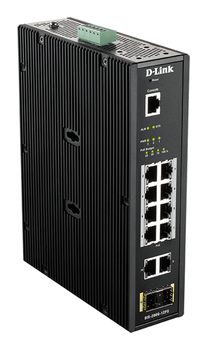 SWITCH INDUSTRIAL D-LINK DIS-200G-12PS 8P POE + 2P GIGA Y 2P SFP CARRIL DIN VLAN QoS IGMP