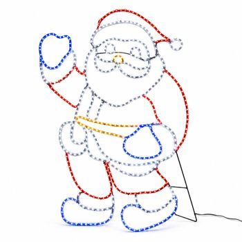 Papá Noel Gigante Well Home - 522 Led Multicolor - 91,5x109,5 Cm