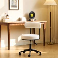 silla de escritorio en tejido beige