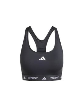 Sujetador Deportivo de Fitness adidas Techfit Medium Support Mujer Negro