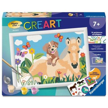 Kit de pintura por números Ravensburger CreArt Kids Caballo y Perro 18 x 24 cm