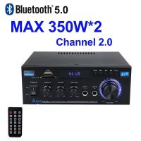 amplificador de audio digital bluetooth ak45 hifi mp3 canal 20 amplificador de potencia de sonido estereo hogar automotriz coche para altavoces max 350w  2