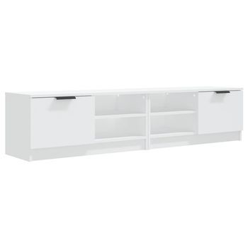 Mueble Para Tv 2 Pzas Madera Contrachapada Blanco 80x35x36,5 Cm Vidaxl