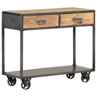 mesa consola de madera maciza reciclada 90x35x74 cm vidaxl