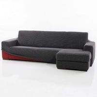funda chaise longue super elastica relive brazo derecho largo gris oscuro funda elastica para sofa chaise longue