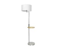 lampara de pie metal color cromo serie sirio 40cm
