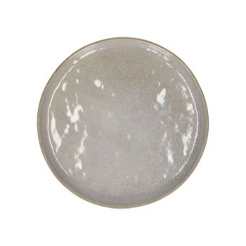 Plato de postre de gres blanco