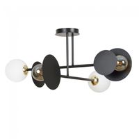 plafon de techo meltis negro 4 luces