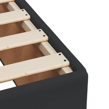 Cama De Muelles Tipo Spring (apariencia Negra, Material De Cuero Sintético)
