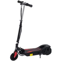homcom patinete scooter electrico plegable para ninos y adolescentes max 50 kg con altura ajustable interruptor 75x36x82-93 cm negro   aosom espana