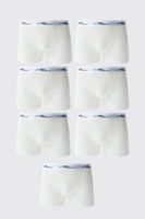pack de 7 calzoncillos con firma man blanco