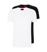 hugo para hombre 50325440 pack 2 camisetas round blanco negro xxl casual algodon manga corta sostenible