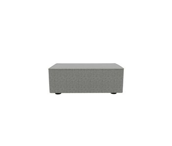 Puff lugano tela 2 en color gris claro