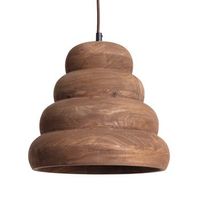 lampara colgante madera dallas i  iluzzia marron