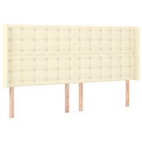 cabecero con orejas cuero sintetico crema 163x16x118128cm