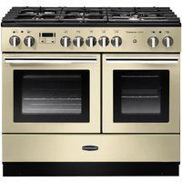 rangemaster professional fx 100 dual fuel range cooker - cream  chrome cream