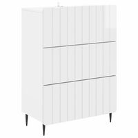 cajonera 66 x 345 x 92 cm madera de ingenieria brillante vidaxl