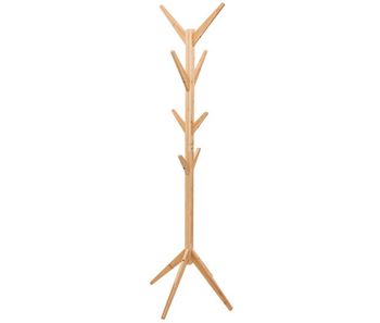 Perchero de pie arbre color roble claro multiestancias 178 cm