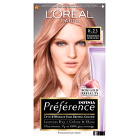 loreal paris preference infinia 823 shimmering rose gold dye