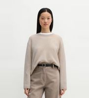 marc opolo para mujer 5000011925 jersey suelto de suave lana de cordero beige s casual