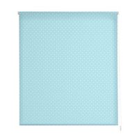 estoralis - estor enrollable translucido  estampado texturas  150 x 255 cm anchoalto tamano tela 147 x 250 cm  motas-2 turquesa