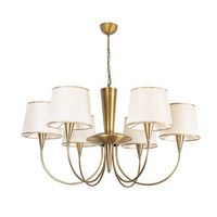 lampara de techo pardo-3001 oro cobrizo metal tela diametro 90x85 cm