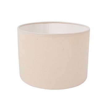 Pantalla cipriota redondo tela pvc8886 con encaje e27 al.15xd.20cm beije