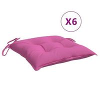cojines de silla 6 uds tela oxford rosa 50x50x7 cm vidaxl