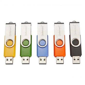 Pendrive Intenso Basic Line 8GB USB 2.0 Giratorio Multicolor Pack 10 Unidades