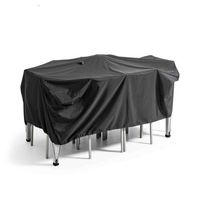 funda para mesa de jardin negra 170 x 110 cm negro