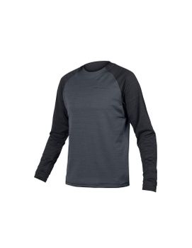 Camiseta de Ciclismo Endura Singletrack Fleece Bk Hombre Negro
