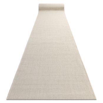 Alfombra De Pasillo Sizal Floorlux Modelo 20433 Liso Crema 70 Cm 70x590 Cm