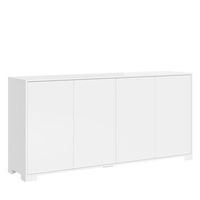 aparador bajo 4 puertas 172x40x83 cm lumina blanco brillante