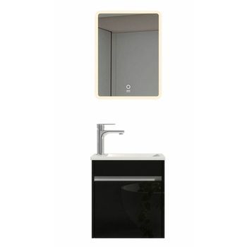Conjunto Completo De Muebles De Baño Borkum - Negro