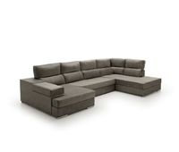 sofa gran chaise longue cama massima diseno gris oscuro derecha