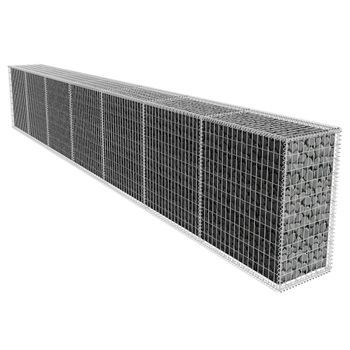 Muro De Gaviones | Gavión Para Piedras | Gavión Decorativo Con Cubierta Acero Galvanizado 600x50x100 Cm Cfw463060