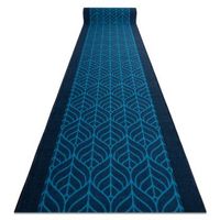 alfombra de pasillo con refuerzo de goma piora plumas azul oscuro 67c 67x680 cm