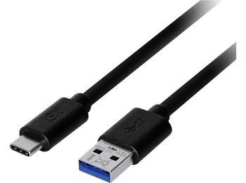 Cable USB a USB-C - ISY IUC 3000, USB-A, Universal, 1 m, 18W, Negro