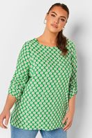 yours blusa verde de topos mujer curvy y tallas grandes yours