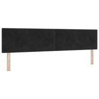cabecero led con tiras led manual negro 200 cm terciopelo vidaxl