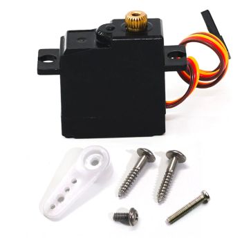 SG 1603 1604 1605 1606 1607 1608 UDIRC 1601 1602 Coche RC 1/16 Mejorado, Servo de 17g con 3 Cables con Engranaje de Meta