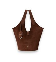 polo ralph lauren para mujer 428p23824002 bolso tote polo play de ante marron osfa casual