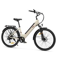 bicicleta electrica touroll j2 st motor 250w 45nm bateria 5616wh autonomia 100km 7 velocidades shimano paso bajo con portaequipajes arena