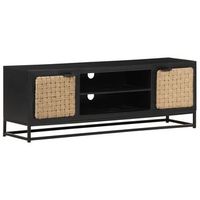 mueble para tv de madera maciza de mango 120x30x40 cm vidaxl