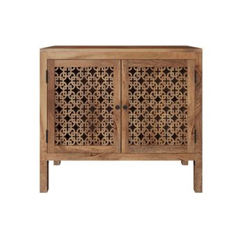 Pequeño buffet calado de madera de mango