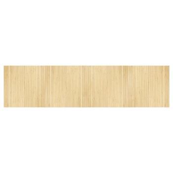 Alfombra Rectangular Bambú Color Natural Claro 100x400 Cm Vidaxl