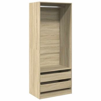 Armario De Madera De Ingeniería Roble Sonoma 80x50x200 Cm Vidaxl